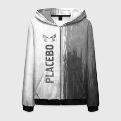 Мужская толстовка 3D на молнии Placebo - white gradient по-вертикали