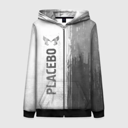 Женская толстовка 3D на молнии Placebo - white gradient по-вертикали