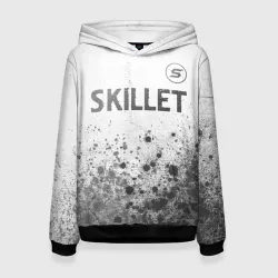 Женская толстовка 3D Skillet - white gradient посередине