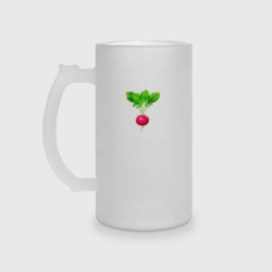 Кружка пивная матовое стекло Редиска красная