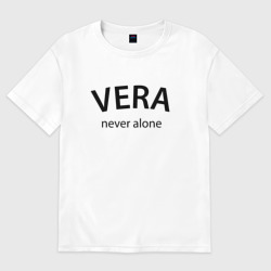 Женская футболка хлопок Oversize Vera - never alone