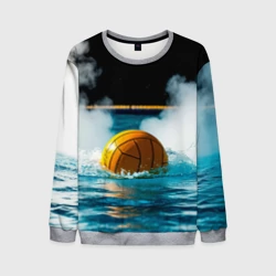 Мужской свитшот 3D Мяч для водного поло на воде