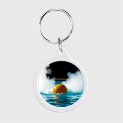 Брелок круглый Мяч для водного поло на воде