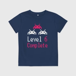Детская футболка хлопок Уровень 6 пройден