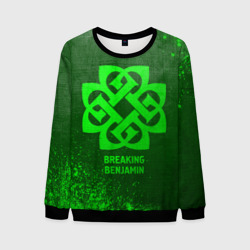 Мужской свитшот 3D Breaking Benjamin - green gradient