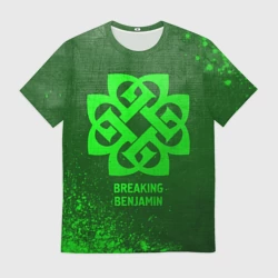 Мужская футболка 3D Breaking Benjamin - green gradient