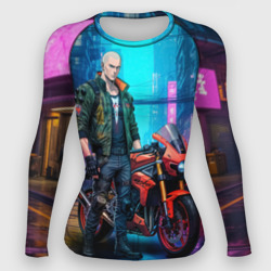 Женский рашгард 3D One punch man cyberpunk 2077