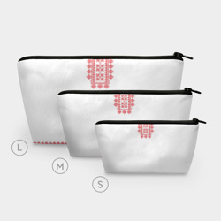 Косметичка 3D Славянский орнамент и узоры - вышиванка рубаха белая - фото 2