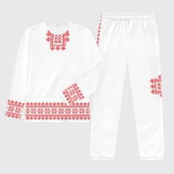 Мужской костюм для дома 3D Славянский орнамент и узоры - вышиванка рубаха белая