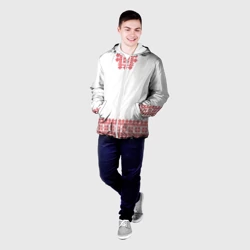 Мужская куртка 3D Славянский орнамент и узоры - вышиванка рубаха белая - фото 2