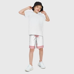 Детские спортивные шорты 3D Славянский орнамент и узоры - вышиванка рубаха белая - фото 2