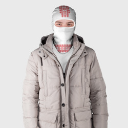 Балаклава 3D Славянский орнамент и узоры - вышиванка рубаха белая - фото 2