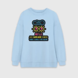 Женский свитшот oversize без начеса хлопок Девушки апреля