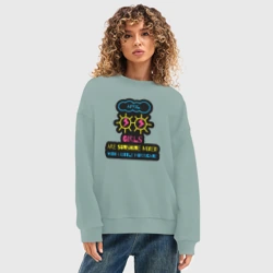 Женский свитшот oversize без начеса хлопок Девушки апреля - фото 2