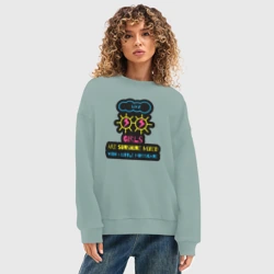 Женский свитшот oversize без начеса хлопок Девушки мая - фото 2