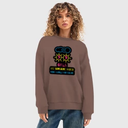 Женский свитшот oversize без начеса хлопок Девушки мая - фото 2