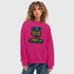 Женский свитшот oversize без начеса хлопок Девушки июня - фото 2