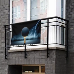 Флаг-баннер Ракетка для настольного тенниса и молния - фото 2