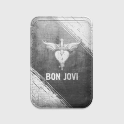 Картхолдер Magsafe магнитный Bon Jovi - grey gradient
