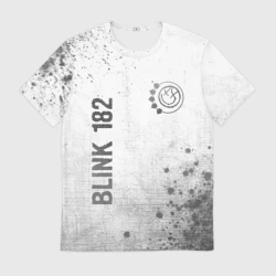 Мужская футболка 3D Blink 182 - white gradient вертикально
