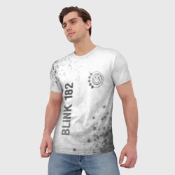 Мужская футболка 3D Blink 182 - white gradient вертикально - фото 2