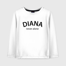 Детский лонгслив хлопок Diana never alone - motto