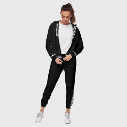 Женский костюм 3D Славянский орнамент и узор на черном - вышиванка рубаха черная с белой - фото 2