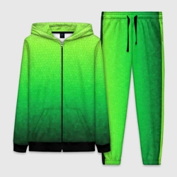 Женский костюм 3D Градиент мозаика зелёный в тёмный