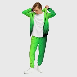 Мужской костюм 3D Градиент мозаика зелёный в тёмный - фото 2