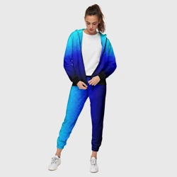 Женский костюм 3D Градиент мозаика из голубого в чёрный - фото 2