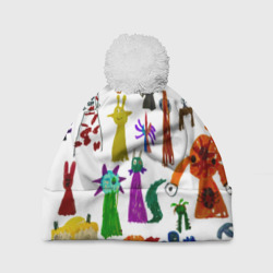 Шапка 3D c помпоном Детские рисунки героев из игры Роблокс