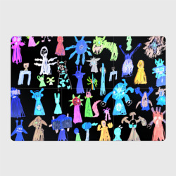 Магнитный плакат 3Х2 Яркие монстры на черном фоне