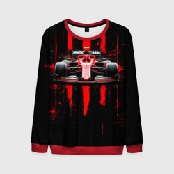Мужской свитшот 3D Формула 1 на черном с красным