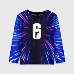 Детский лонгслив 3D Rainbow Six neon energy