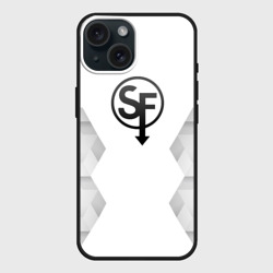 Чехол силиконовый для Apple iPhone 15 матовый Sally Face white poly