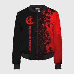 Женский бомбер 3D Angels of Death - red gradient по-вертикали