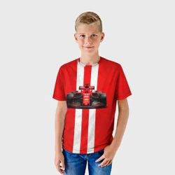 Детская футболка 3D Формула 1 на красном - фото 2
