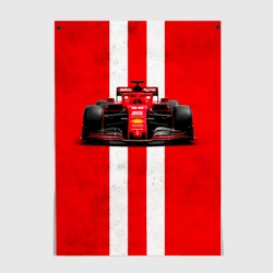 Постер Формула 1 на красном