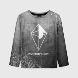 Детский лонгслив 3D No Man's Sky - grey gradient