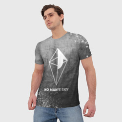 Мужская футболка 3D No Man's Sky - grey gradient - фото 2