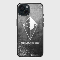 Чехол силиконовый для Apple iPhone 15 матовый No Man's Sky - grey gradient