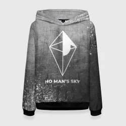 Женская толстовка 3D No Man's Sky - grey gradient