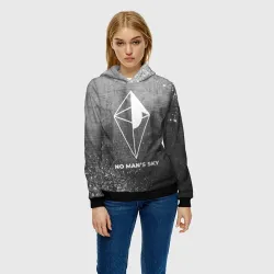 Женская толстовка 3D No Man's Sky - grey gradient - фото 2