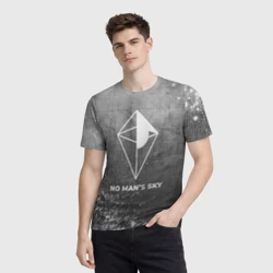 Мужская футболка 3D No Man's Sky - grey gradient - фото 2