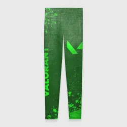 Леггинсы 3D Valorant - green gradient вертикально