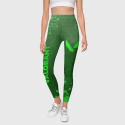 Леггинсы 3D Valorant - green gradient вертикально - фото 2