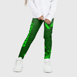 Детские леггинсы 3D Valorant - green gradient вертикально - фото 2