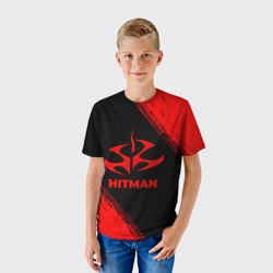 Детская футболка 3D Hitman - red gradient - фото 2