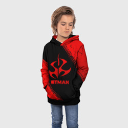 Детская толстовка 3D Hitman - red gradient - фото 2