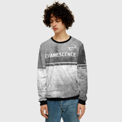 Мужской свитшот 3D Evanescence - grey gradient посередине - фото 2